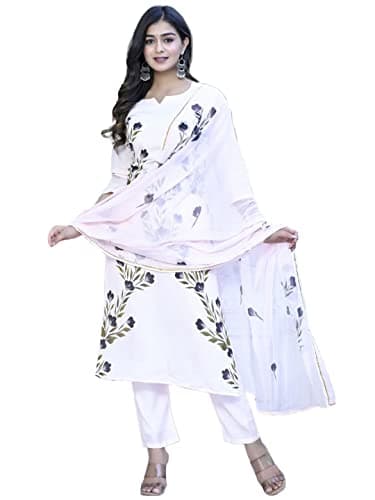Kurta Set for Women Cotton Tunic Suit Sets Indian Summer Dress