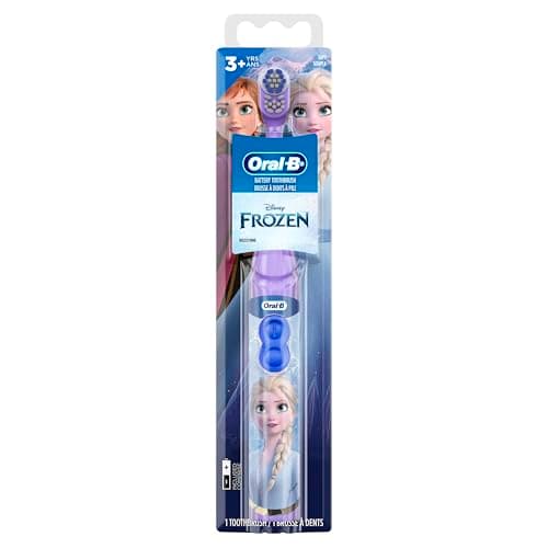 Oral-B Kids Battery Power Electric Toothbrush Featuring Disney's Frozen for Children and Toddlers Age 3+, Soft (Characters May Vary), Pack of 4