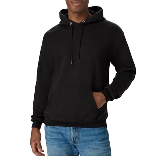 Hanes Men's Pullover EcoSmart Hooded Sweatshirt, Black, X-Large