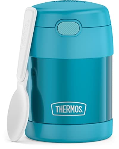 THERMOS FUNTAINER 10 Ounce Stainless Steel Vacuum Insulated Kids Food Jar with Spoon, Teal $14.69