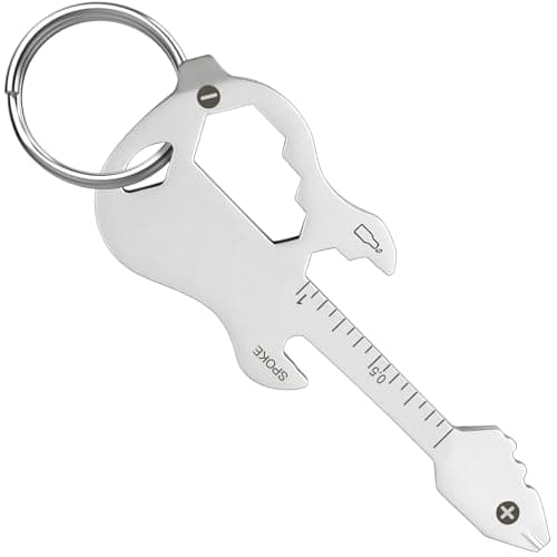 Father's Day Gifts for Dad from Daughter Son, Keychain Multi-tool 12 in 1 Pocket Gadgets Tools Bottle Opener Screwdriver, EDC Tool Key Ring Anniversary Birthday Gifts for Men Him (Guitar)