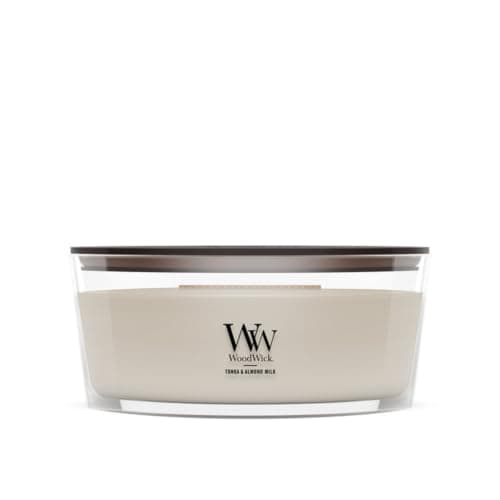 WoodWick 16-Ounce Tonka & Almond Milk Ellipse Candle w/ Crackling Wick $16.15 w/ S&S + Free Shipping w/ Prime or on $35+