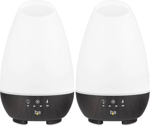 HealthSmart Essential Oil Diff...des | 7 LED Colors | Pack of 2