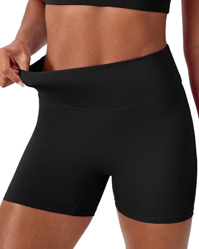 SPVISE Black High Waisted Biker Shorts Women No Front Seam Workout Shorts Buttery Soft Gym Booty Yoga Spandex Short Underwear