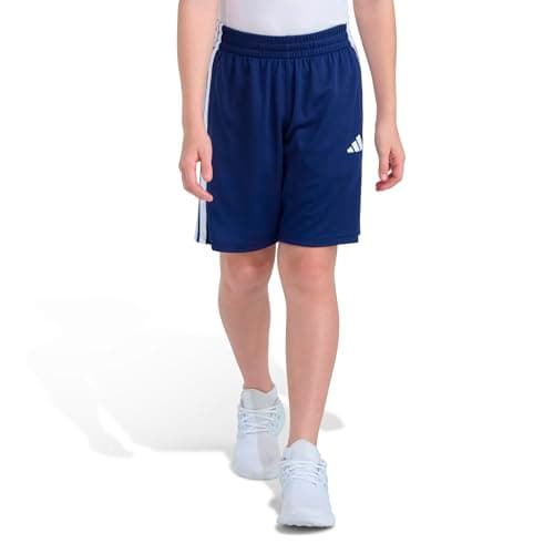 adidas Boys 3 Stripe Short, Dark Blue, S(8)