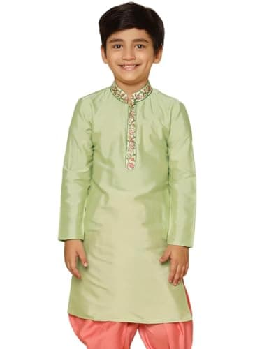 KISAH Boys Regular Fit Kurta KK-0339-08 Avacado-Green