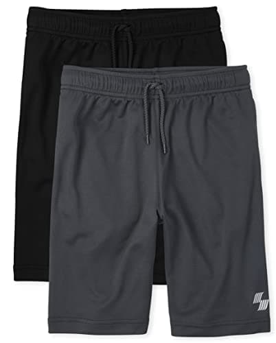 The Children's Place Boys' Uniform Mix And Match Mesh Performance Basketball Shorts 2-Pack, Multi Clr, XXL (16)