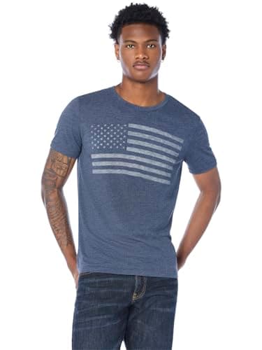 Lucky Shoes & Jewelry USA Flag Tee, American Navy, XX-Large