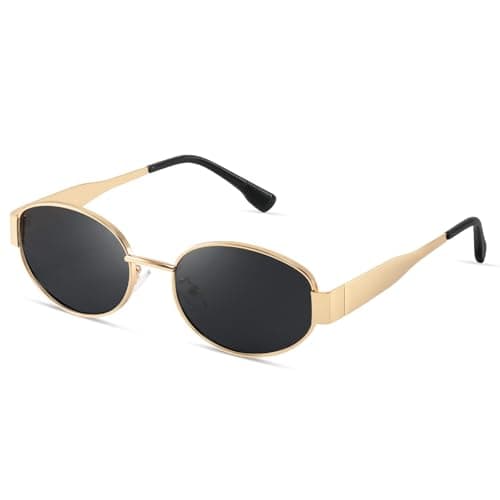 Dokbini Women's Retro Sunglasses - Classic Trendy Polarized Sun Glasses UV Protection Fashion Eyewear Gold Grey