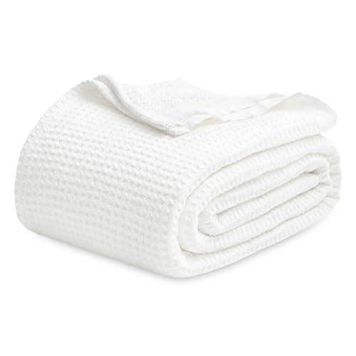 Bedsure Gentlesoft Cotton Blanket (White): 90"x90" Queen $22.49 or 50"x70" XL Throw $14.99 + Free Shipping w/ Prime or on $35+