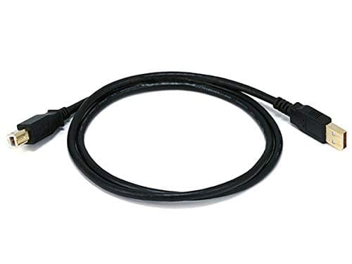 Monoprice USB-A Male to USB-B ...ed, Gold Plated, 3 Feet, Black