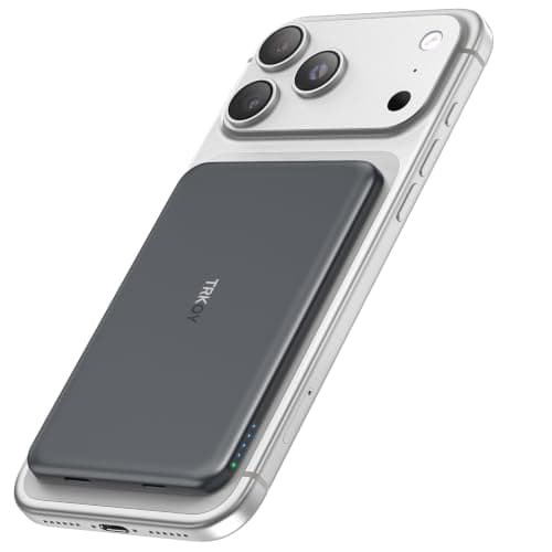 for Magsafe Portable Charger,5000mAh Slim Wireless Magnetic Power Bank with USB C Charging,Travel Essential for Magsafe Battery Pack Compatible with iPhone 17/16/15/14/13/12 Series,Graphite Gray
