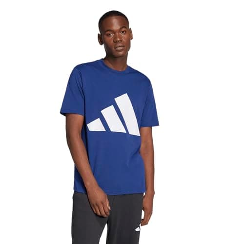 Adidas Men's Essentials Big Logo T-Shirt, Dark Blue/White, Medium