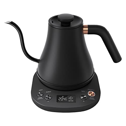 Mecity Electric Kettle Goosene...L, Matt Black, Barista Edition