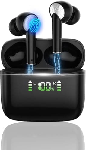 Ivrydas Bluetooth Earbuds - Ear Buds Wireless Bluetooth - True Wireless Noise Cancelling Earphones - Up to 151h Standby time - Earphones for Laptops, Tablets, Mobile Phones