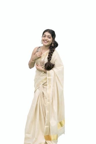 Malayali Fashion Kerala Traditional Set Saree for Women In Pure Cotton With 3 Inch Golden Kasavu Border (Tissue)