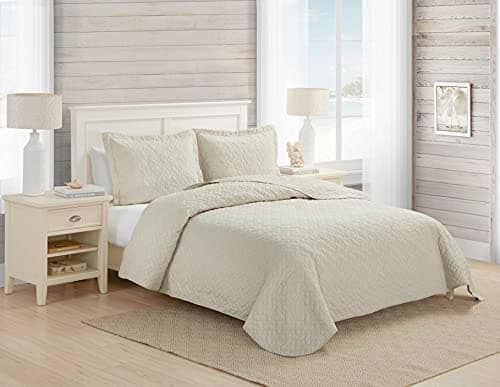 Tommy Bahama - Queen Quilt Set...llowcases (Chevron Dune Beige)
