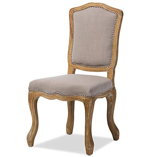 Baxton Studio Chateauneuf Fren...ning Side Chair, Medium, Beige