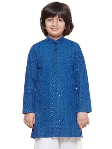 AJ DEZINES Kids Indian Ethnic Wear Chikankari Kurta For Boys|Boys Indian Outfit|Traditional Festive|Kurta For Kid Boy-NB10