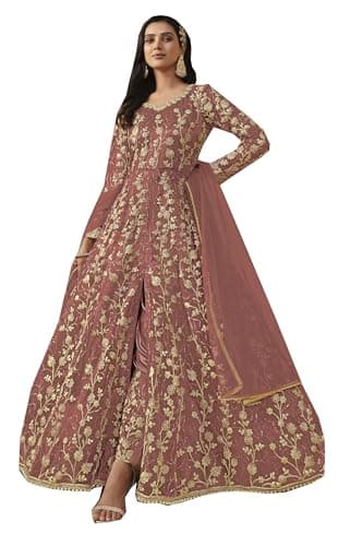 STELLACOUTURE indian salwar kameez ready to wear Eid Festival Shalwar suit pakistani style party for women 2755-O (Peach, 52)