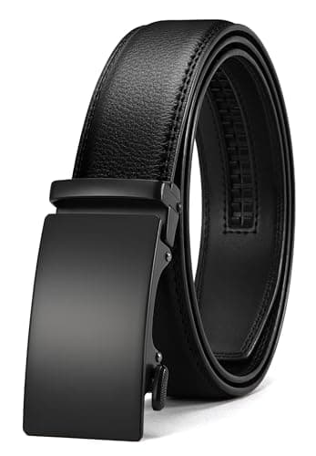 CHAOREN Mens Leather Ratchet Belt - 1 3/8" for Dress Pants