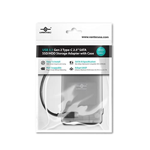 Vantec USB 3.1 Gen 2 Type-C 2....Adapter (CB-STC31-2PB) , black