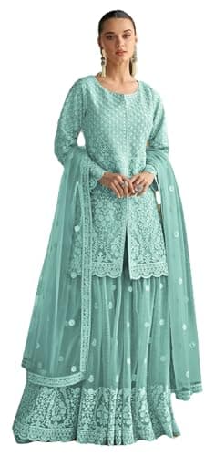 Shriva Fashion Indian Pakistani Women's Ready to wear ethnic Salwar Kameez Suit for Eid Party Wedding Festivals (2959) (Sky Blue, 40)
