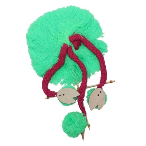 GOOHOCHY Fluffy Plush Ostrich Marionette Puppet with String Pull Smooth Polished Pine Animal Marionette for Interactive Play Handmade Craft for Puppet Theater and Storytelling