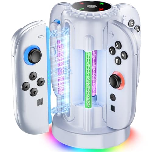 Fegliea 4-in-1 Charging Dock for Nintendo Switch 2 w/ LED Ligh (White or Black) $4.99 + Free Shipping w/ Prime or on $35+