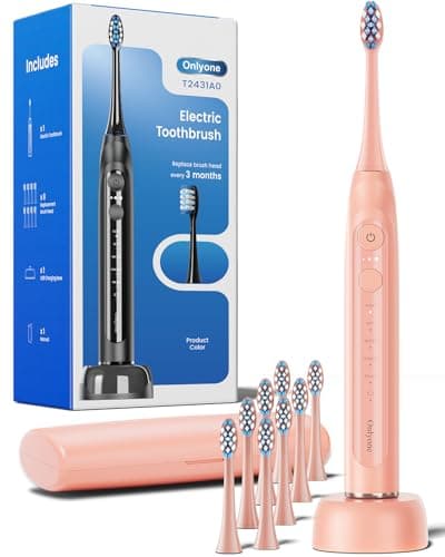 Onlyone Electric Toothbrush fo...5 Modes with Smart Timer, Pink