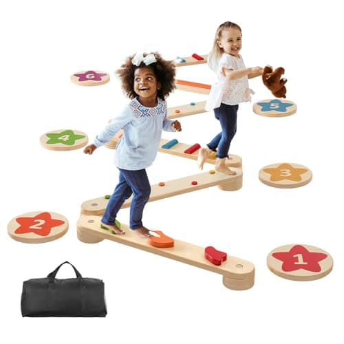 VEVOR Balance Beam Stepping St... Indoor Outdoor for Girls Boys