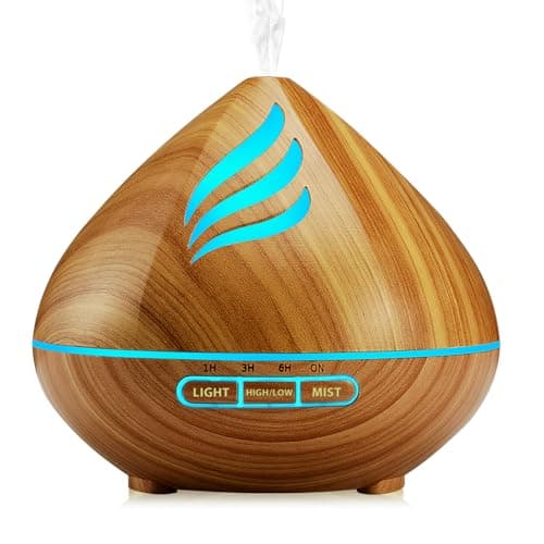 Essential Oil Scent Diffuser: 500ML Aroma Diffuser for Home Bedroom - 14 Colors LED, Remote Control, Ultra-Quiet Cool Mist Scent Diffuser with Timer for Family