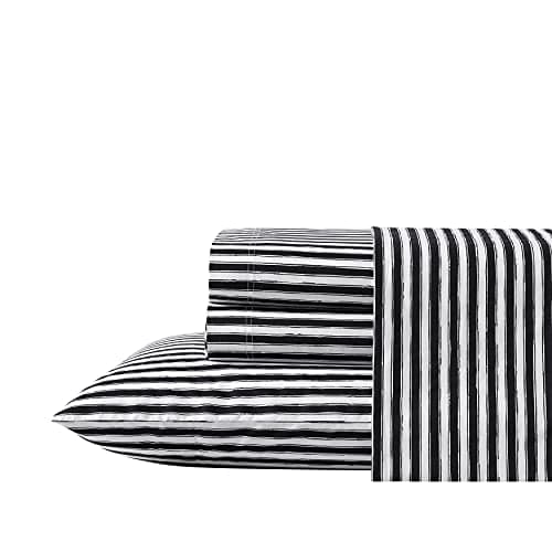 Betsey Johnson Queen Size Cotton Percale Bedding Set (Sketchy Stripe) $25.50