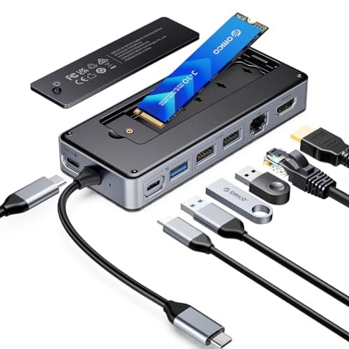 Orico OM28PR 8-in-1 USB-C Hub with M.2 SSD Enclosure $39.99