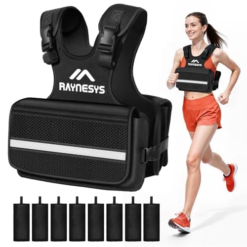 Adjustable Weighted Vest for Women, 1-12LBS Weight Vests with Adjustable Shoulder Strap, 8 Ironsand, Large Pocket, Reflective Strip, Weighted Vest Men and Women for Workout, Strength Training