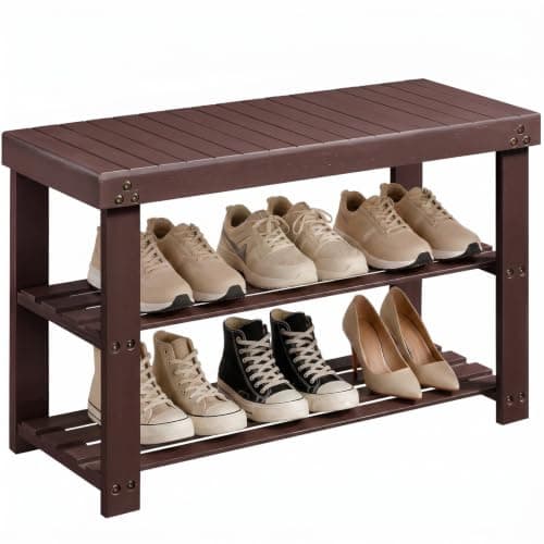 Amada 3-Tier Bamboo Shoe Rack Bench for $20 w/ Prime + free shipping