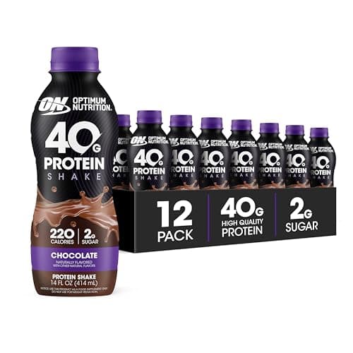 12-Pk 14-Oz Optimum Nutrition 40g Protein Shake (Chocolate) $25