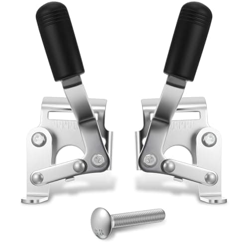 Heavy Duty Wheelchair Brakes Silver Wheel Locks Transport Chair Brake Drive Wheelchair Parts Universal Brake Replacement Parts for 7/8" Tubing, Side Mount Bolt on Style(1 Pair, Silver)