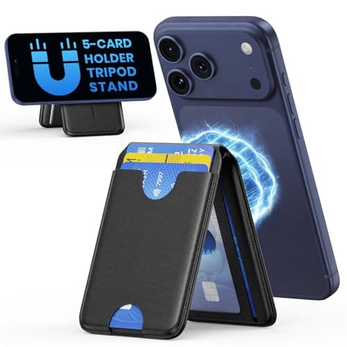 Nepagz MagSafe 5-Card RFID iPhone Wallet w/ Adjustable Stand (Black) $9.87 + Free Shipping w/ Prime or $35+ Orders
