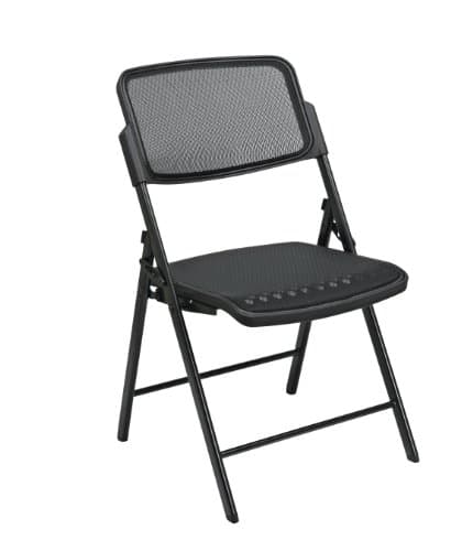 Office Star Deluxe Breathable ...air 2-Pack, Black Finish Frame