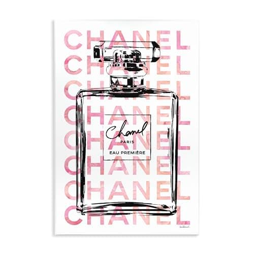 'Glam Perfume Bottle Brand Text'| Wall Plaque Art