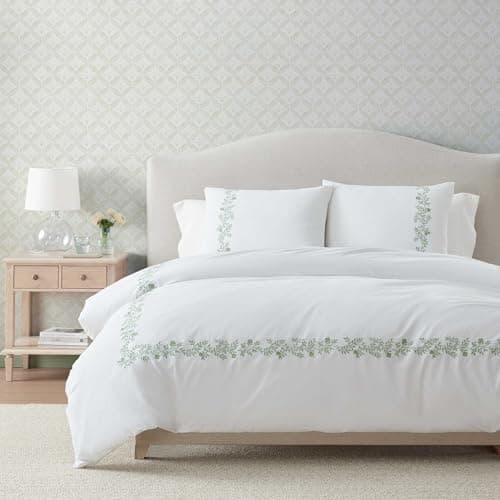 Martha Stewart - King Duvet Co...(Garden Path Embroidery Green)