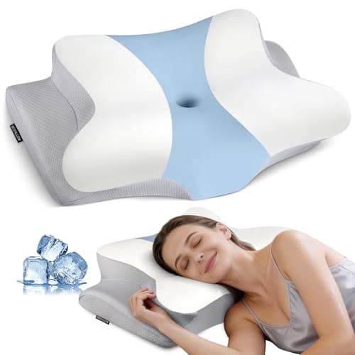 Cervical Neck Pillow for Pain Relief - Ergonomic Pillow Side Sleeper Pillow for Sleeping, Orthopedic Memory Foam Pillow for Neck Support, Contour Cervical Pillow Bed Pillow for Back Stomach Sleepers