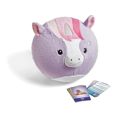 hand2mind Unicorn BubblePlush Yoga Ball Buddy, Yoga Ball for Kids, Calming Corner for Items, Kids Exercise Equipment, Occupational Therapy Toys, Sensory Toys, Active Play for Ages 3 and Up