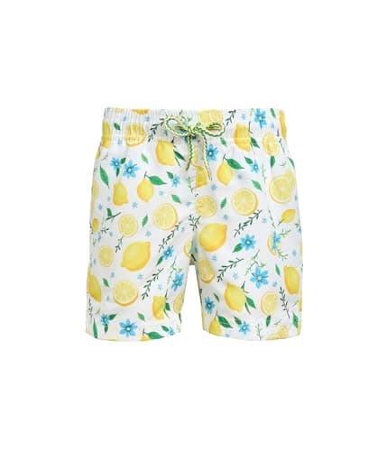 Appaman Kids Mens Mid Length Swim Trunks (Toddler/Little Kid) Lemon Zest 8 Big Kid One Size