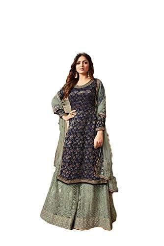shopNstyle Ready to Wear Indian Pakistani Ethnic Wear Wedding Wear Sharara Style Salwar Suit for Women