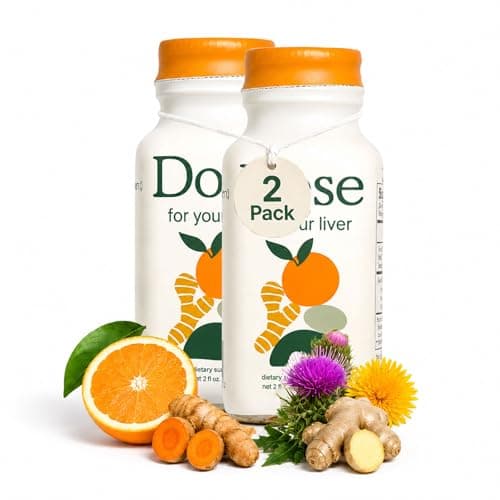DoSe for Your Liver, Daily Dose, Cleanse Detox & Repair, Daily Boost, Boosts Natural Energy & Inner Balance, Daily Shot - 2fl oz Pack of 2