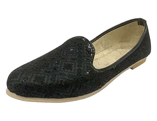 Stop n Style Punjabi Jutti for Men Black Mojari Sherwani Shoes Men's Indian Traditional Juti Wedding Loafer Shoe