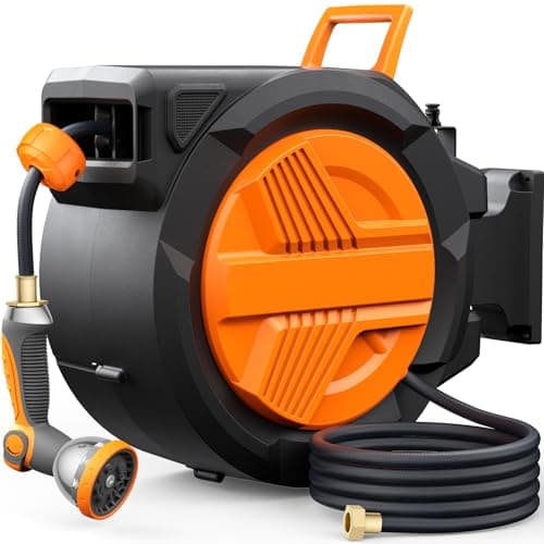 Retractable Garden Hose Reel 1/2” x 100ft Auto Rewind Hose Reels at $100 (50% off)