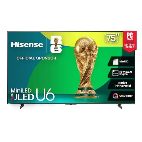 Hisense 75U65QF 75" U6 Series Mini-LED 4K UHD Smart Fire TV $539.93